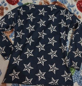 Blue Sweateshirt Top