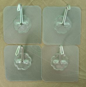 Odzeni Wall Hooks for Hanging Strong Sticker Sticky Heavy Duty Home Kitchen Bathroom Key Frame Holders (Pack of 8), Metal, Silver