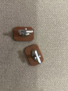 Brown And Gold Glittering Cufflinks