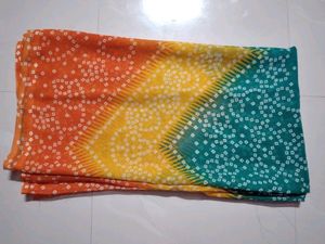 Brand New Bandhani Printed Saree with tikki work