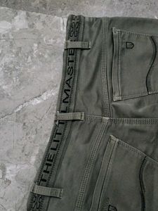 Olive Green Slim Fit Jeans