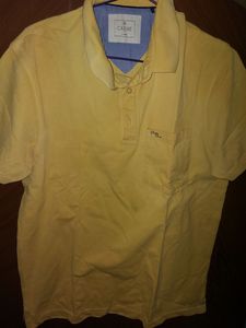 Colour Yellow Half Shirt With Pocket
