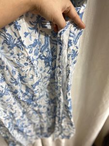 Blue Floral Kurta