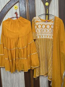 Yellow Embroidered Kurta Set