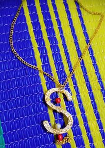 &#34;S&#34; Initial Gold Necklace