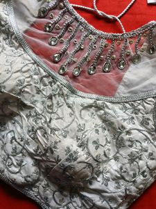 Embroidered Silver Blouse (Sale)