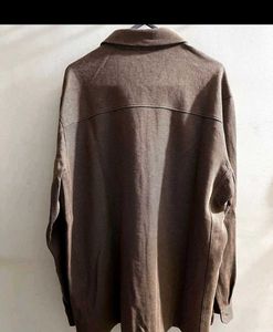 Brown Textured Shirt Jacket