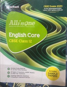 Arihant English Class 12 ALL IN ONE book