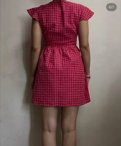Pink Fit &amp; Flare Dress