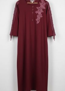 Elegant Maroon Embroidered Kurta
