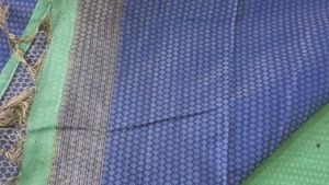 Aqua Green And Navy Blue Combo Saree