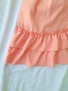 Cute Korean Ruffle Shirt Dress