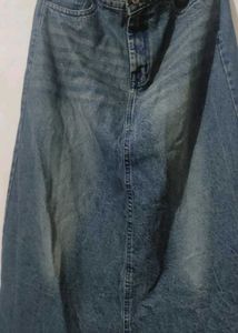 Y2k Long Denim Skirt