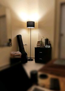 Tu Casa Stylish Black Shade Floor Lamp Metal