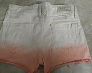 Girls Denim Shorts Ombre Color