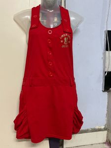 Pintrest Korean Red Jumper Dress