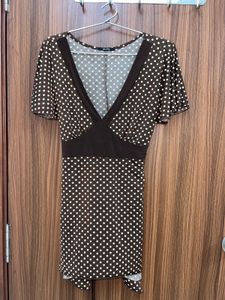 Brown Polka Dots Top