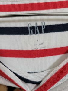 Gap Red &amp; White Striped Top