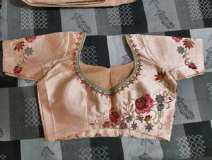 Peach Floral Lehenga