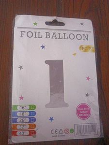 Number 1 Foil Balloon
