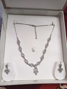 925silver Kalyan Jewellers Necklace Set