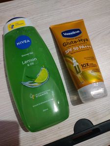 Nivea Shower Gel & Vaseline Sunscreen