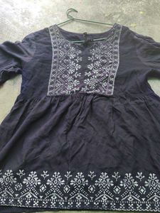 frog top ..Boho Embroidered To