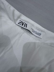 Zara White Tie-Waist Top
