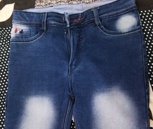 Mens Casual Slim Fit, Navy Blue Jeans