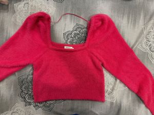 ONLY PINK CROP SWEATER