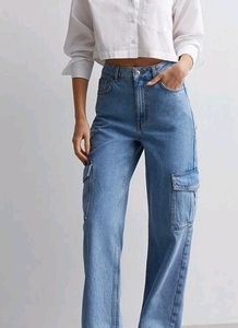 blue cargo jeans