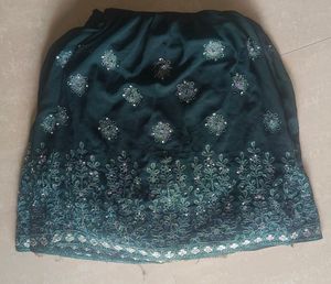 Women Green Kurta Sharara Set With Dupatta (Green)