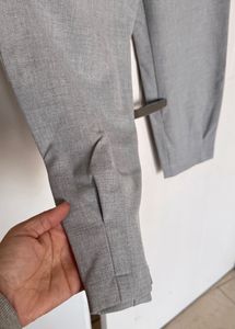 Grey Cropped Trousers