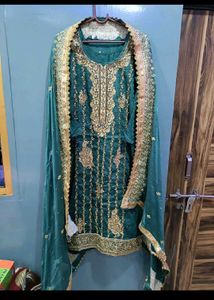 Emerald Green Embroidered Salwar Kameez