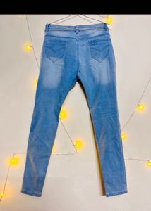 Faded Knee Slit Jeans