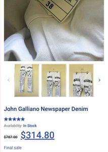 John Galliano Jeans - Rare Vintage Designer Piece