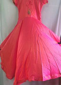 Elegant Pink Anarkali Dress
