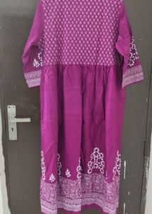 New Unused PureCotton Cutdana Work Anarkali Suit