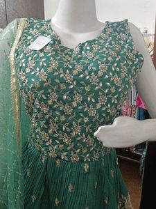 HEAVY WORKED A LINE KURTI WITH FLAERED SHARARA SET