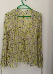 Floral Tie-Front Blouse
