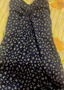 cute blue side split sundress