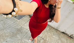Red Hot Bodycon Dress Stretchable Fabric