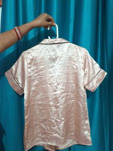Pink Satin Pajama Shorts