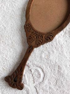Vintage Wooden Hand Mirror Frame