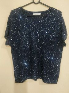 Sparkly Navy Blue Top