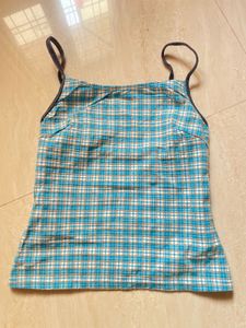 Cute Plaid Camisole Top