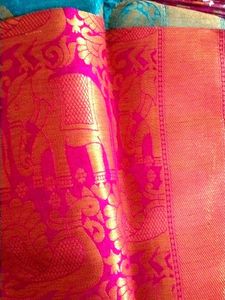 Pink &amp; Gold Ethnic Saree