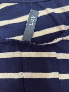 Striped 3/4 Sleeve Top