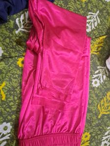 Pink Silk Leggings New
