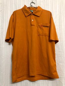 Orange Poloe Neck T Shirt